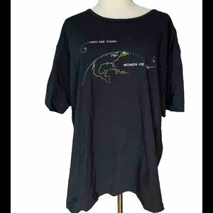 Quail Hollow XL Black T-shirt “Men Are From” “women Are From” Short Sleeve,